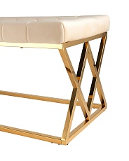 Банкетка Stool Group ИНСИГНИЯ вельвет бежевый сталь золото BENCH-011-TG-BG 3