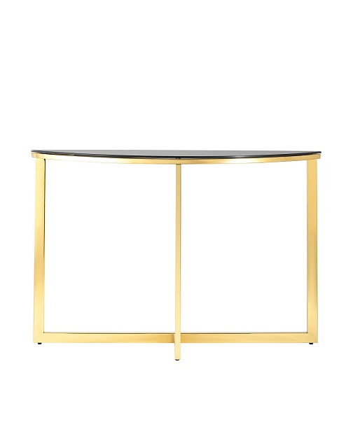 Консоль Stool Group АЛЬБА 115х30 стекло черное сталь золото ECST-095-SR-TG Фото № 6