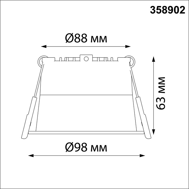 Встраиваемый светодиодный светильник Novotech Spot Tran 358902 Фото № 3
