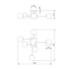 Потолочный светильник Eurosvet 30140/6 хром 1