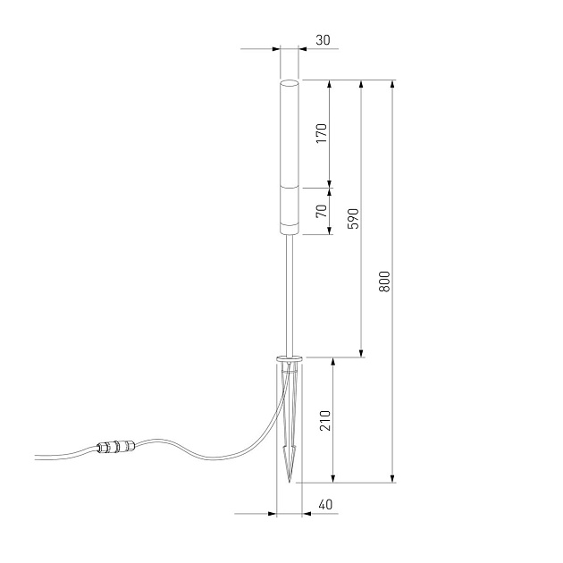 Ландшафтный светодиодный светильник Elektrostandard Invi 35155/F a069445 Фото № 2