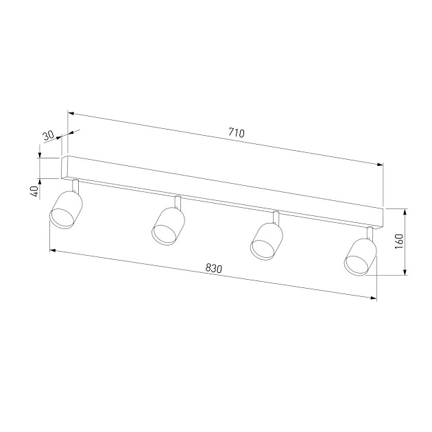 Спот TK Lighting 6270 Top Black White изображение 2 Спот TK Lighting 6270 Top Black White Фото № 2