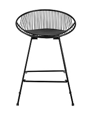 Полубарный стул Stool Group UFO черный с черной подушкой UFO-24A-P11 BL/BL 2