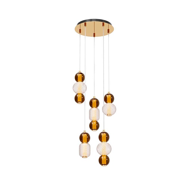 Подвесная светодиодная люстра Maytoni Drop MOD273PL-L80G3K Фото № 1