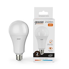 Лампа светодиодная Gauss E27 30W 3000K матовая 73219 2