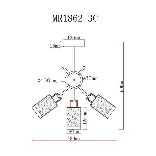 Потолочная люстра MyFar Linda MR1862-3C Фото № 2