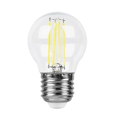 Лампа светодиодная филаментная Feron E27 7W 6400K прозрачная LB-52 38222 1