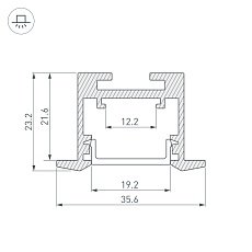 Встраиваемый профиль Arlight SL-Line-3523-2500 Black 033738 1