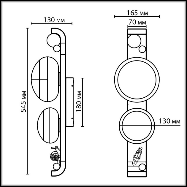 Уличный настенный светильник ODEON LIGHT NATURE 5434/2W Фото № 4