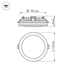 Встраиваемый светодиодный светильник Arlight LTD-115SOL-15W Day White 020709 1