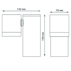 Уличный настенный светильник Gauss Sonata GD151 5