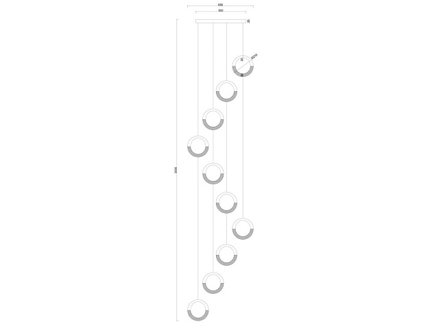 Подвесная светодиодная люстра Arte Lamp Montana A7777SP-10GO Фото № 2