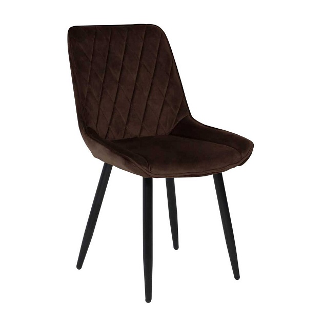 Кухонный стул AksHome Nika коричневый, велюр 72323 Фото № 1