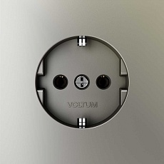 Розетка встраиваемая Voltum S70 с заземлением 16А, (шелк) VLS040104