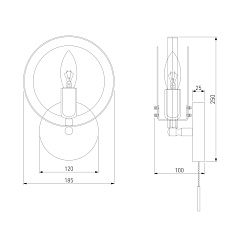 Бра Eurosvet Gallo 70121/1 черный 1