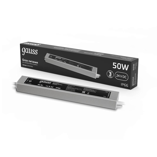 Блок питания Gauss 50W 24V IP66 202022050 изображение 8 Блок питания Gauss 50W 24V IP66 202022050 Фото № 8