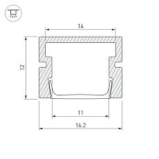 Профиль Arlight PDS-SM-3000 Anod 038815 1