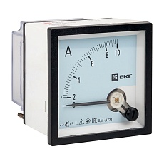 Амперметр AMA-721 аналоговый на панель (72х72) квадратный вырез 10А прямое подкл. EKF ama-721-10