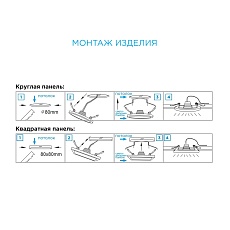 Встраиваемая светодиодная панель Apeyron 06-34 1