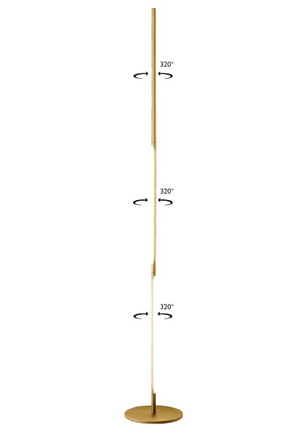 Торшер Crystal Lux Largo PT25W Gold Фото № 4