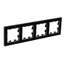 Рамка 4-постовая Systeme Electric AtlasDesign Nature черная ATN321004