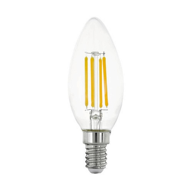 Лампа светодиодная Eglo E14 6W 2700К прозрачная 12541 Фото № 1