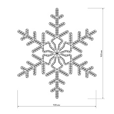 Светодиодная фигура Ardecoled Снежинка ARD-Snowflake-M3-920X920-432Led White 025306 1