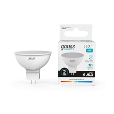 Лампа светодиодная Gauss GU5.3 7W 4100K матовая 13527 1