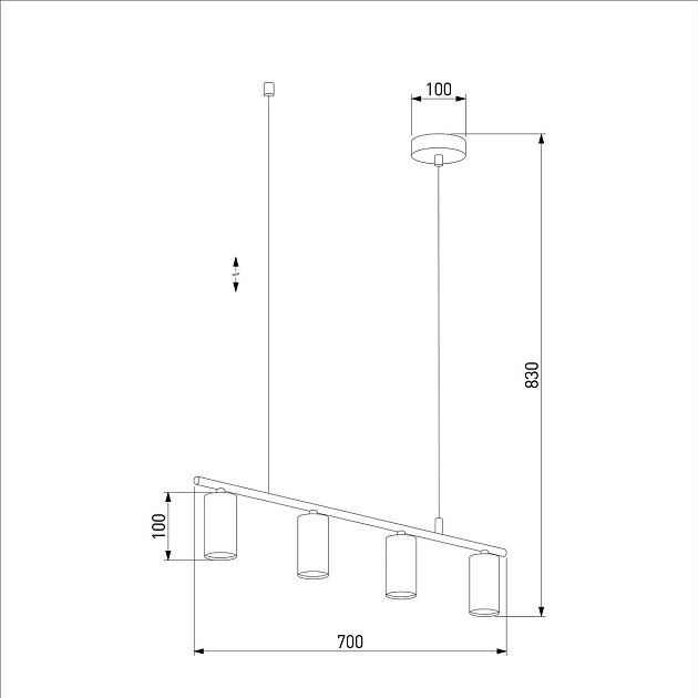 Подвесная люстра TK Lighting 4422 Logan White Фото № 2