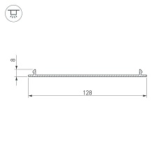 Профиль Arlight-верх TOP-LINIA140-С-2000 ANOD 016985 1