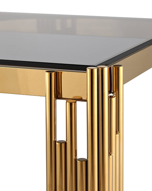 Журнальный стол Stool Group Гэтсби 55*55 черное стекло/сталь золото УТ000001971 Фото № 2