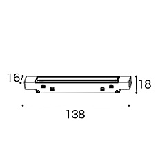 Коннектор прямой Italline Atom IT012-5040 black 3