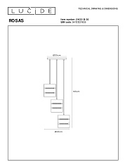 Подвесная люстра Lucide Rosas 21433/13/30 1
