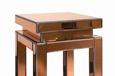 Консоль ArtHomeDecor Tower YJF-017 стекло 30*30*70 янтарный 3