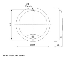 Настенно-потолочный светодиодный светильник IEK ДПО LDPO0-4100D-12-4000-K01 1
