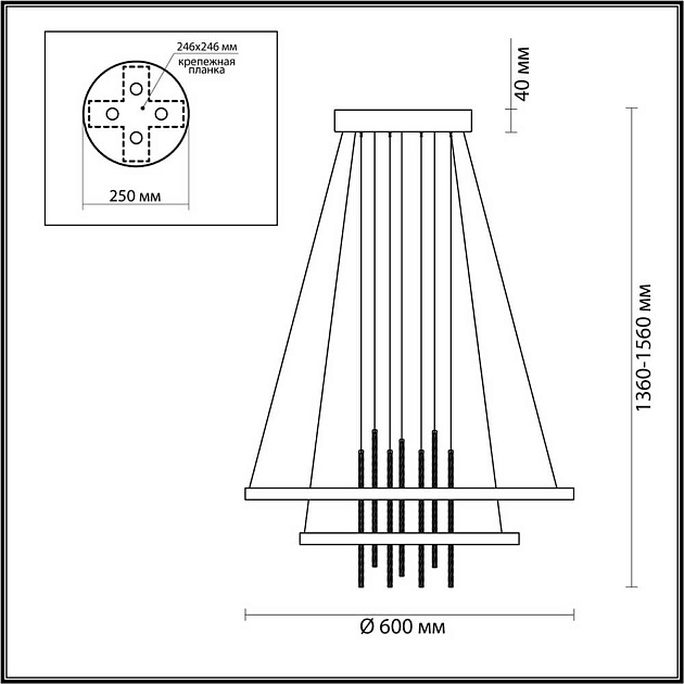 Подвесной светодиодный светильник Odeon Light L-vision Monica 3901/63L Фото № 6