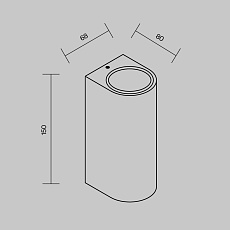 Уличный настенный светильник Maytoni Slat O044WL-02B 1