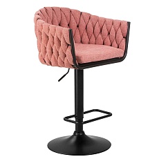 Стул барный DOBRIN LEON (розовая ткань (LAR 275-10)) 9690-LM LEON 4