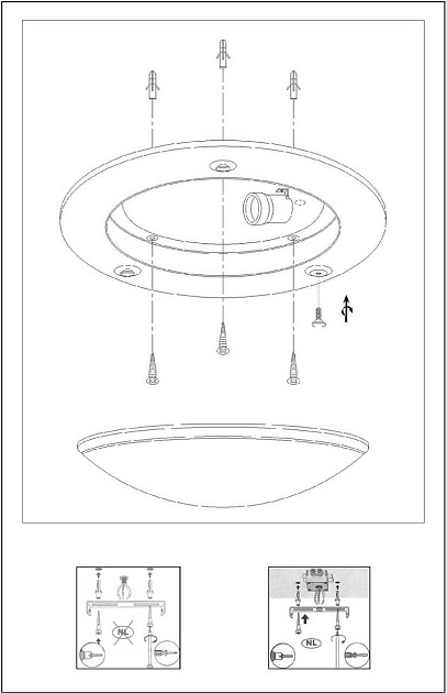 Настенно-потолочный светильник Lucide Basic 07104/30/70 Фото № 4
