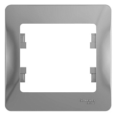 Рамка 1-постовая Systeme Electric Glossa алюминий GSL000301
