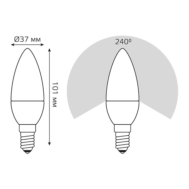 Лампа светодиодная Gauss E14 6W 3000K матовая 33116 изображение 2 Лампа светодиодная Gauss E14 6W 3000K матовая 33116 Фото № 2