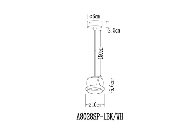 Подвесной светильник Arte Lamp Amaks A8028SP-1BK Фото № 2