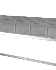 Банкетка Stool Group ИНСИГНИЯ вельвет серый сталь серебро BENCH-011-GR 2