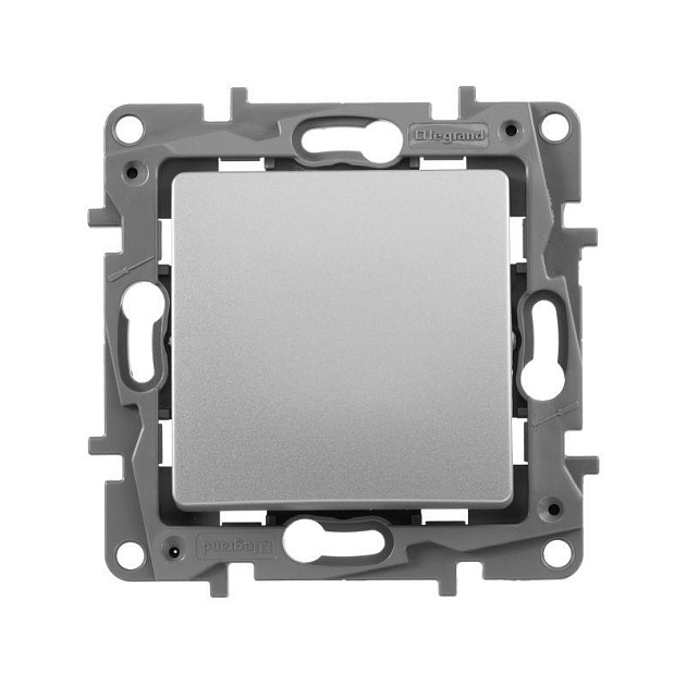 Выключатель одноклавишный Legrand Etika 10A 250V алюминий 672401 Фото № 1