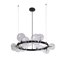 Подвесная люстра Crystal Lux Agata SP15 V2 Black/Transparente