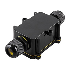 Коробка распределительная LD522 водонепроницаемая на 2 выхода, 450V, 125x55x36, черный 49115