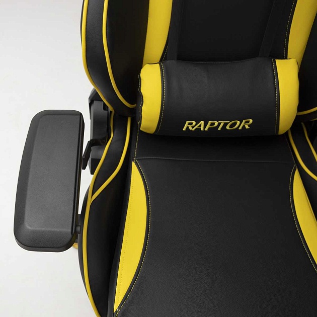 Игровое кресло AksHome Raptor желтый + черный, экокожа 45722 Фото № 6