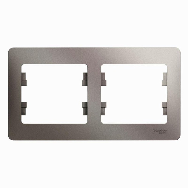 Рамка 2-постовая Systeme Electric Glossa платина GSL001202 Фото № 1