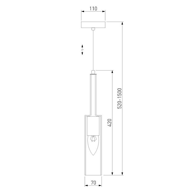 Подвесной светильник Eurosvet Graf 50226/1 янтарный Фото № 3
