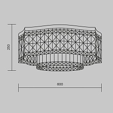 Потолочная люстра Maytoni Dune DIA005CL-10G 1